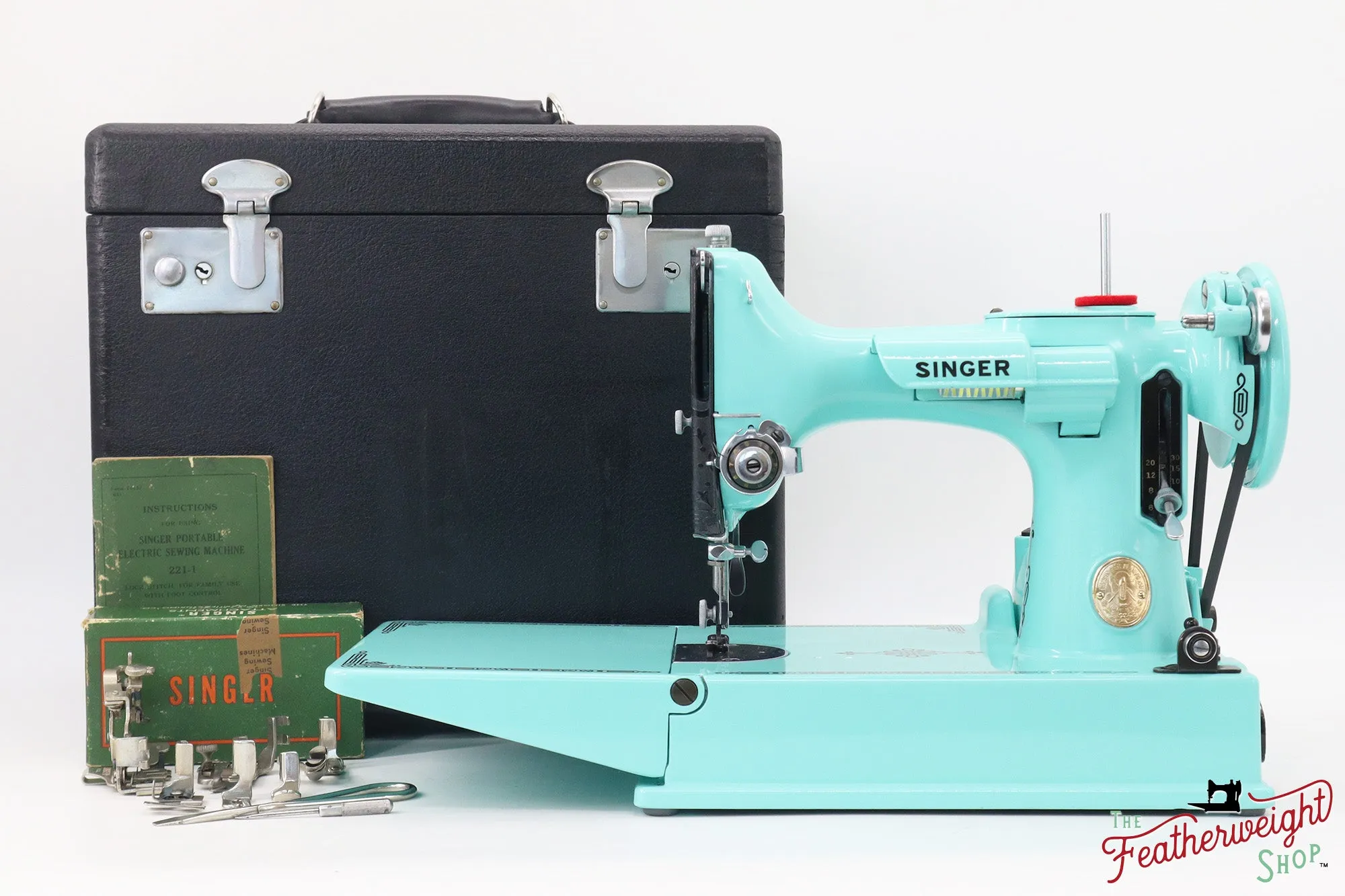 Singer Featherweight 221, RARE - Blackside, AG014*** - Fully Restored in Tiffany Blue