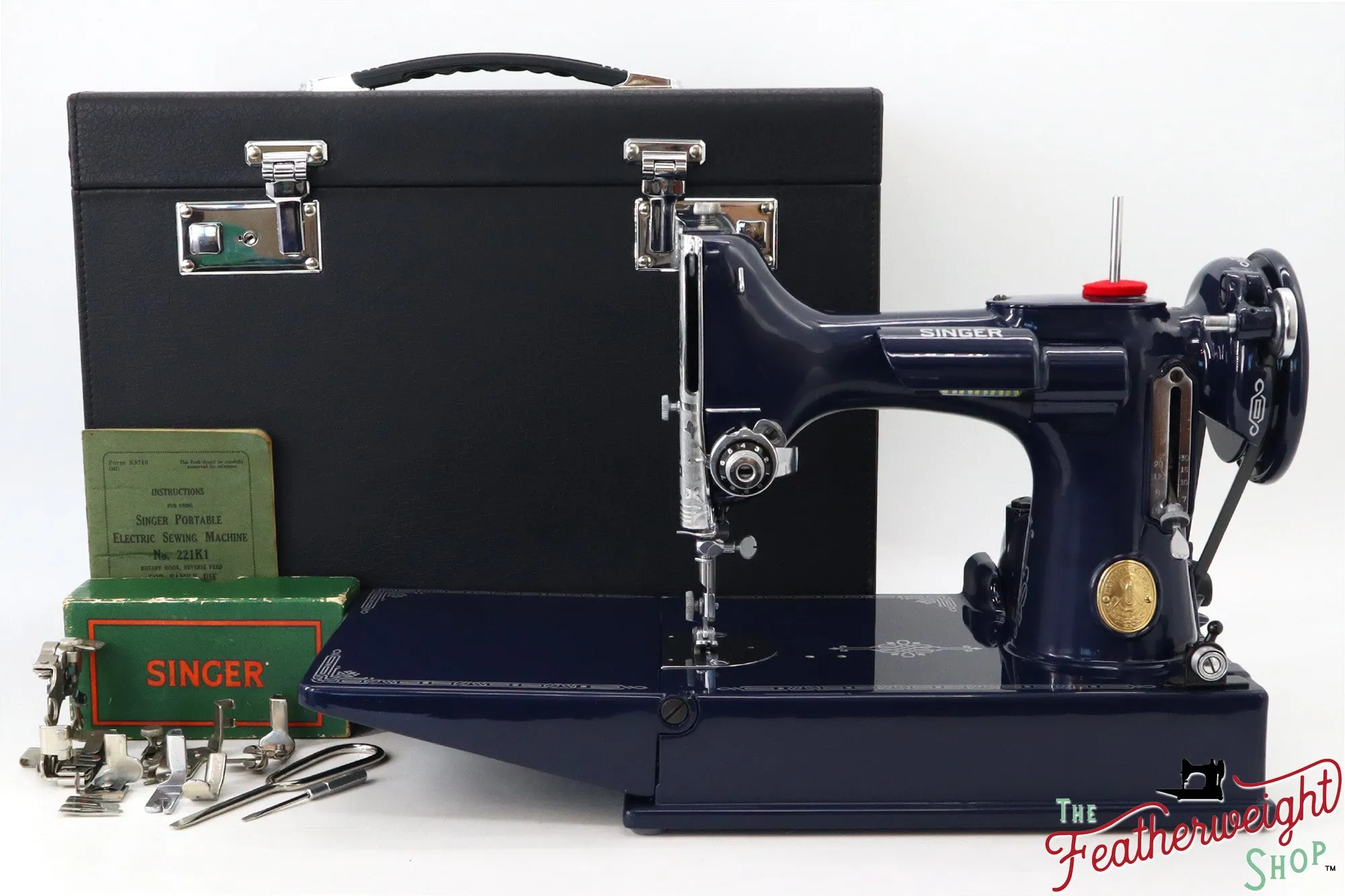 Singer Featherweight 221K - EE574*** - Fully Restored in Navy