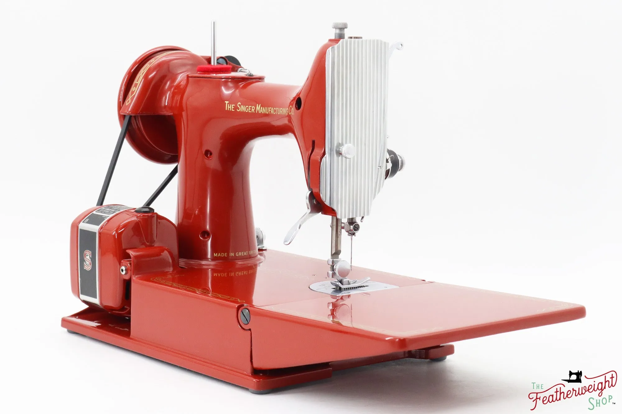 Singer Featherweight 221K, Red 'S', ES173*** - Fully Restored in Brick Red