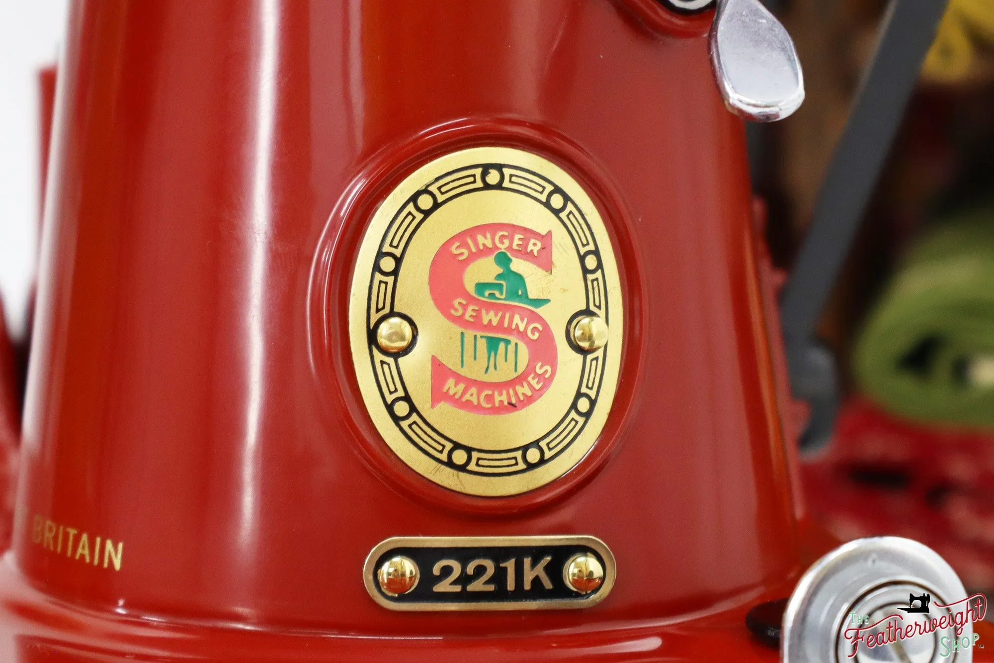 Singer Featherweight 221K, Red 'S', ES173*** - Fully Restored in Brick Red