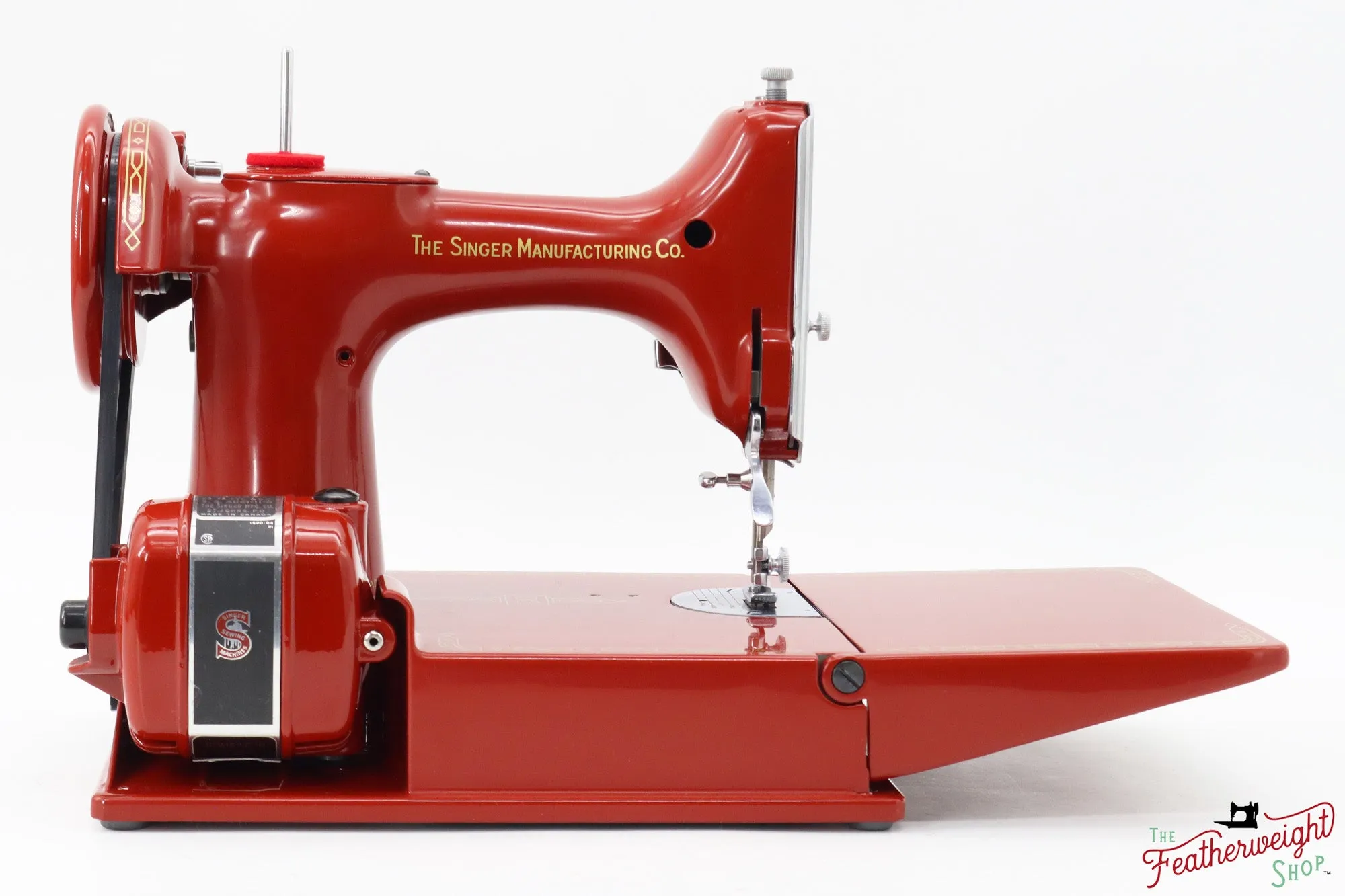 Singer Featherweight 221K, Red 'S', ES173*** - Fully Restored in Brick Red