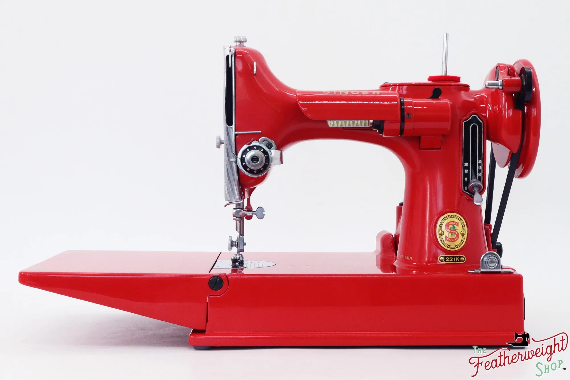 Singer Featherweight 221K, Red 'S', ES6519** - Fully Restored in Liberty Red