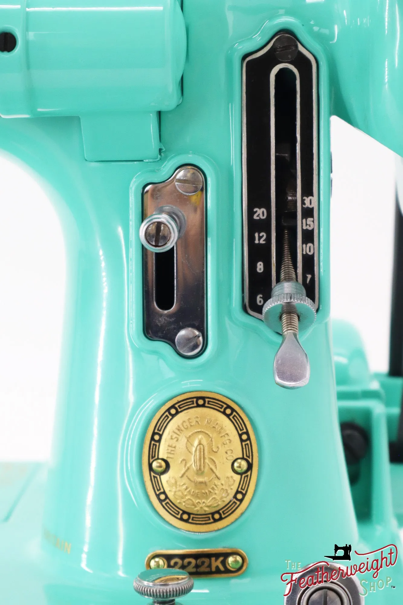 Singer Featherweight 222K, EJ2678** - Fully Restored in Caribbean Sea Green