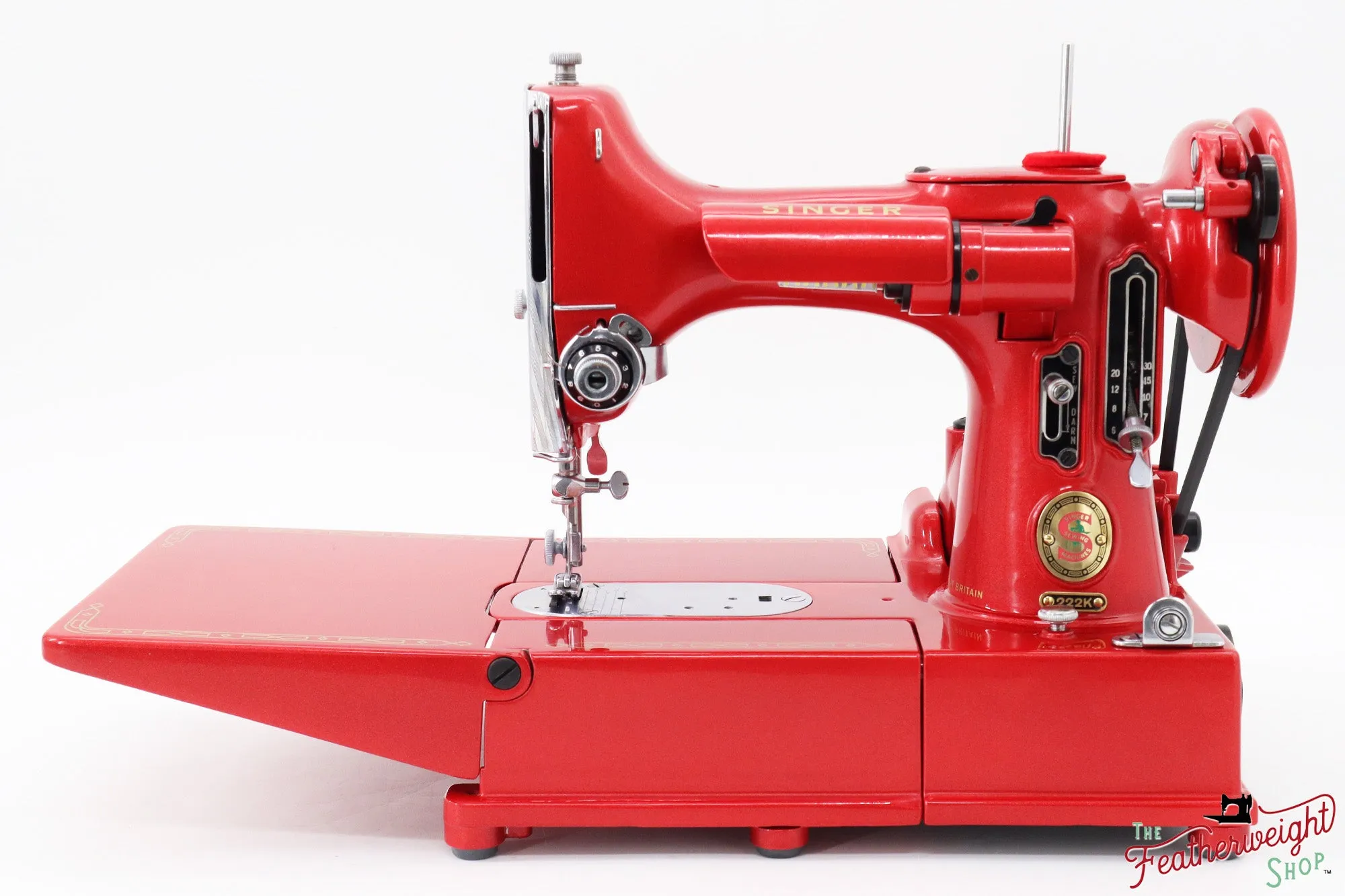 Singer Featherweight 222K Red 'S' - ES1660** - Fully Restored in Candy Apple Red