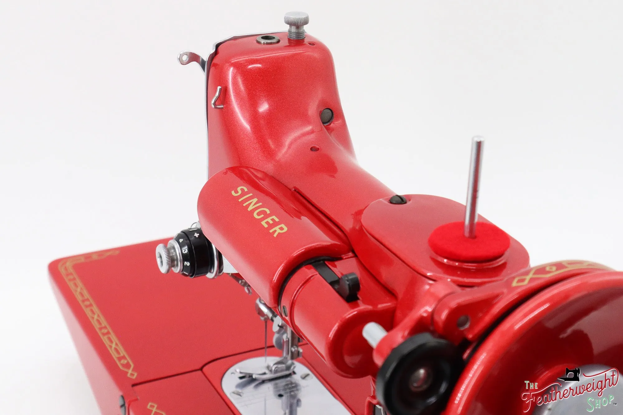 Singer Featherweight 222K Red 'S' - ES1660** - Fully Restored in Candy Apple Red