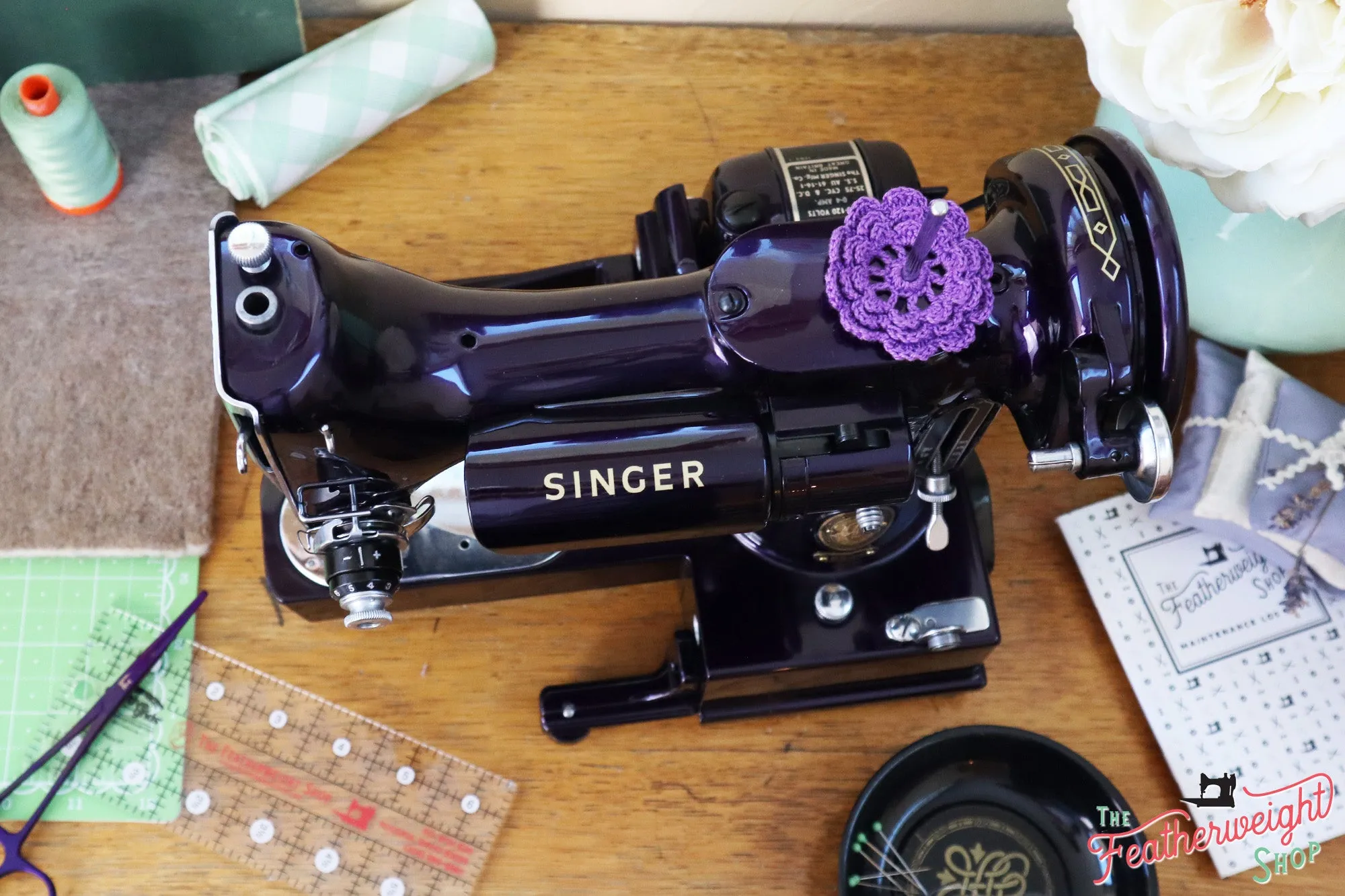 Singer Featherweight 222K Sewing Machine EJ26916* - Fully Restored in Black Iris