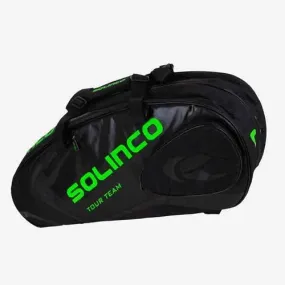 Solinco Tour Team 6-pack tennis bag - Black/Green