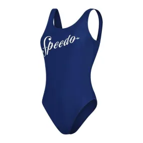 Speedo Womens Logo Deep U-Back One Piece