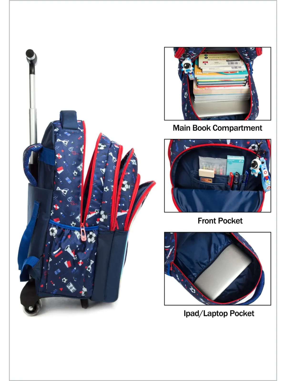 Sporty Babe Soccer Backpack Trolley Set