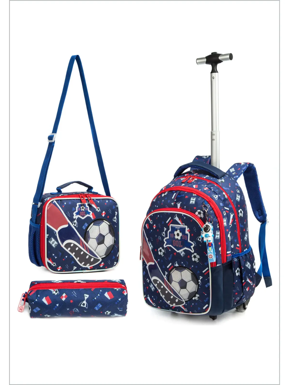 Sporty Babe Soccer Backpack Trolley Set