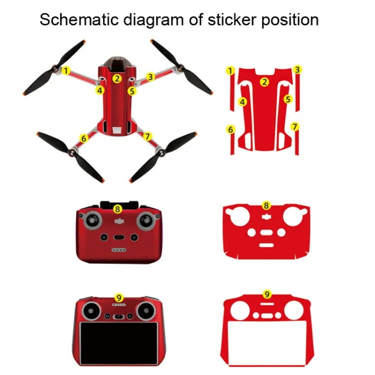 Sunnylife Drone Remote Control Protective Sticker For DJI Mini 3 Pro RC Version( Skateboard)