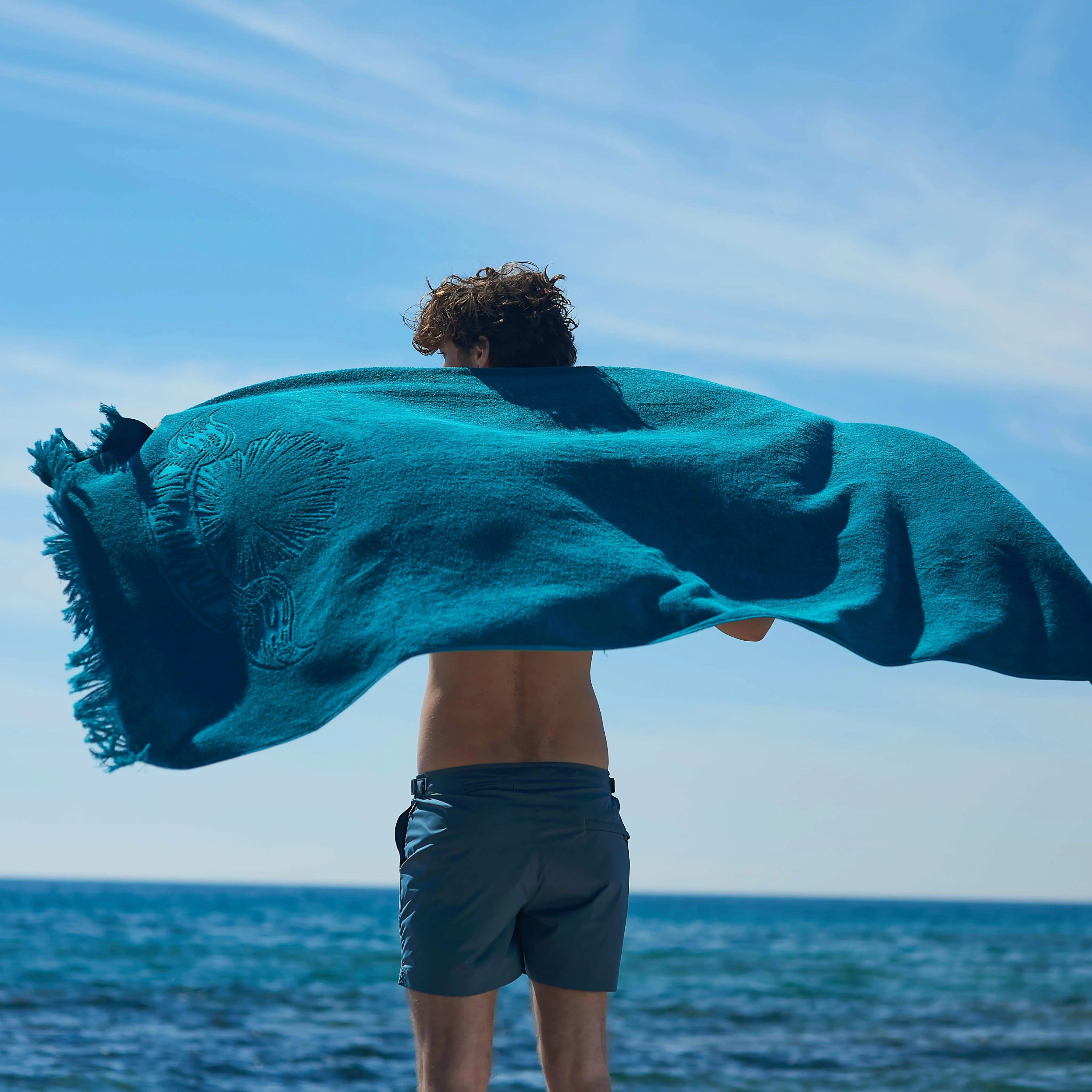 Teal | Monochrome Beach Towel