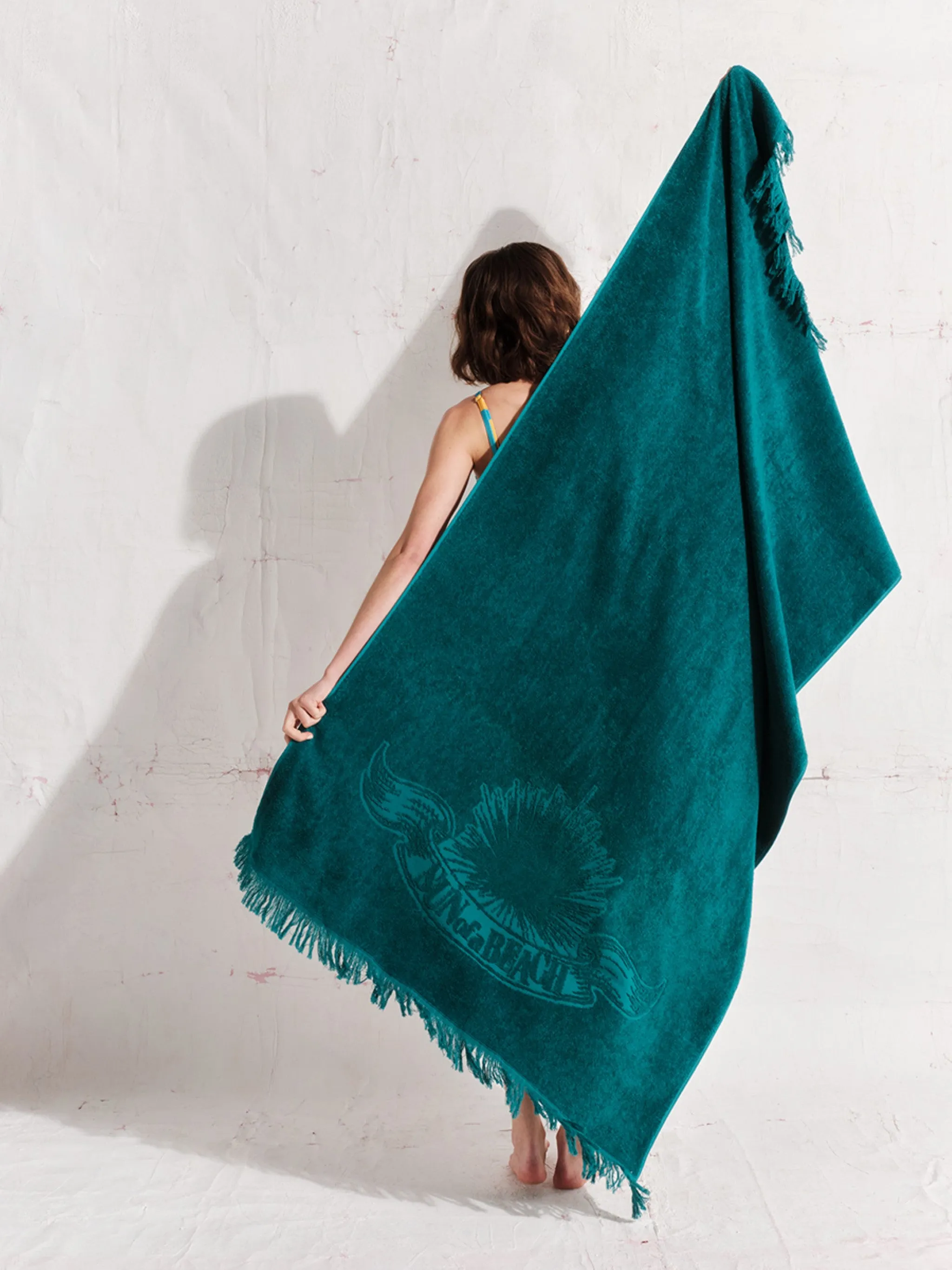 Teal | Monochrome Beach Towel