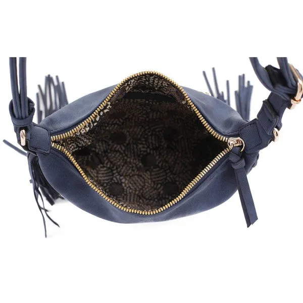 TEEK - Faux Suede Fringe Crossbody Bag