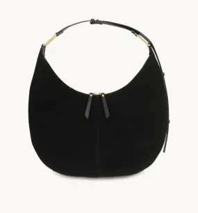 The Nora Black Suede Bag