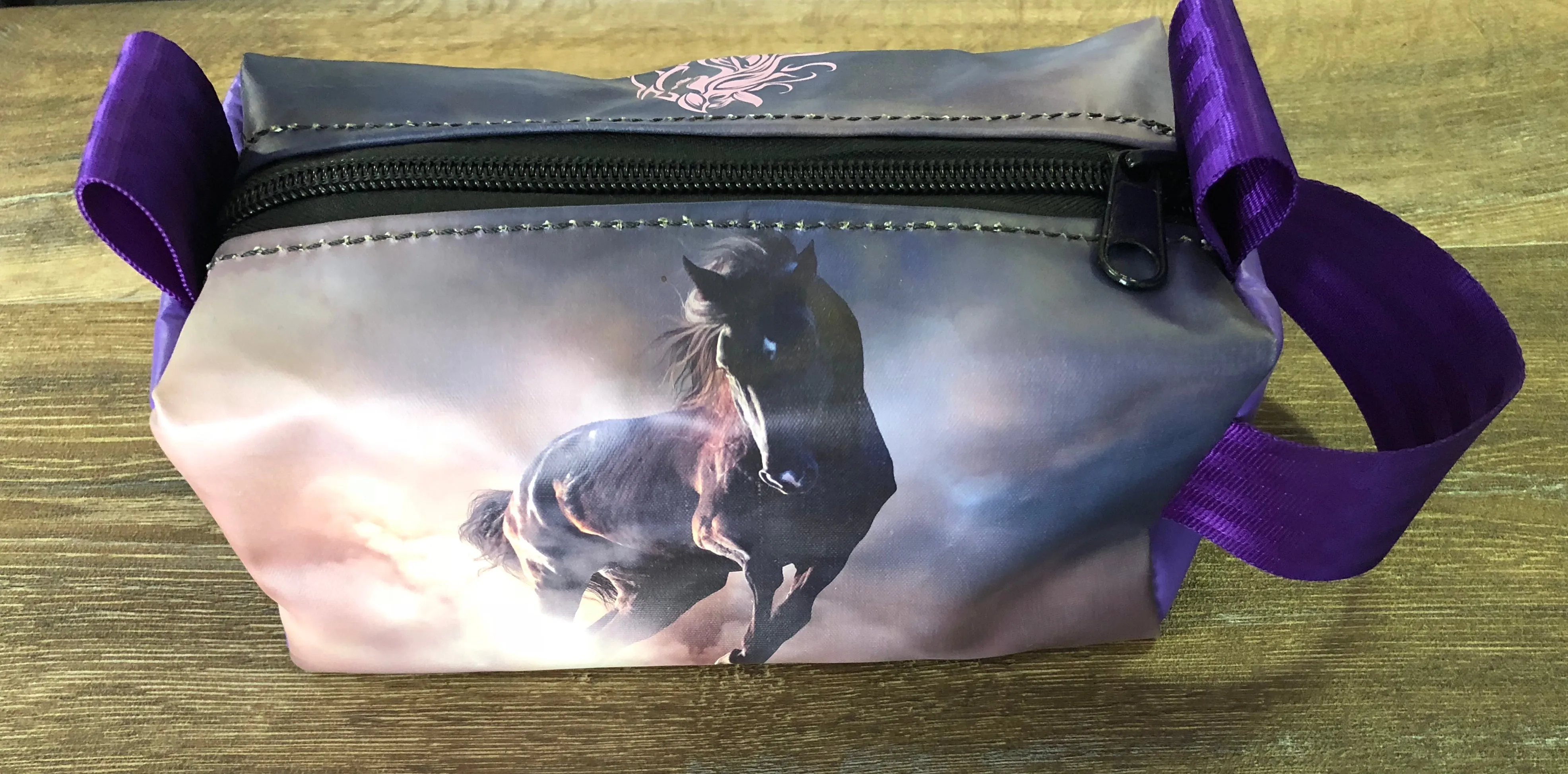 Toiletry Bag with Horse Print