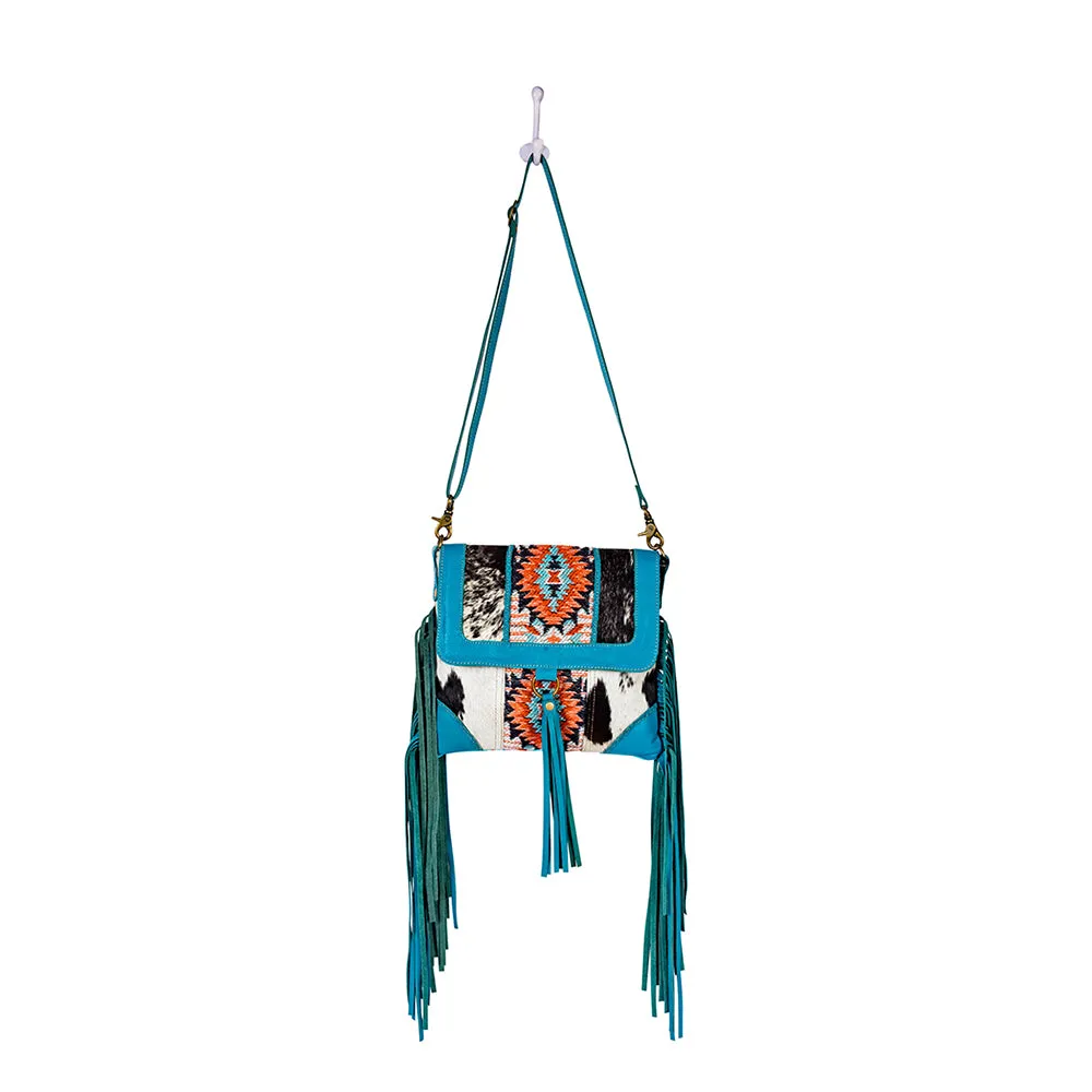 Tonga Ridge Canvas & Hairon Bag In Blue