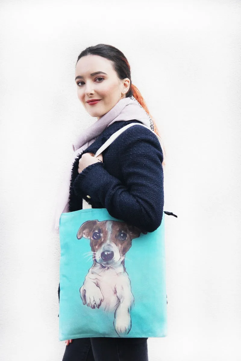 Tote Bag - Dogs Head - Blue