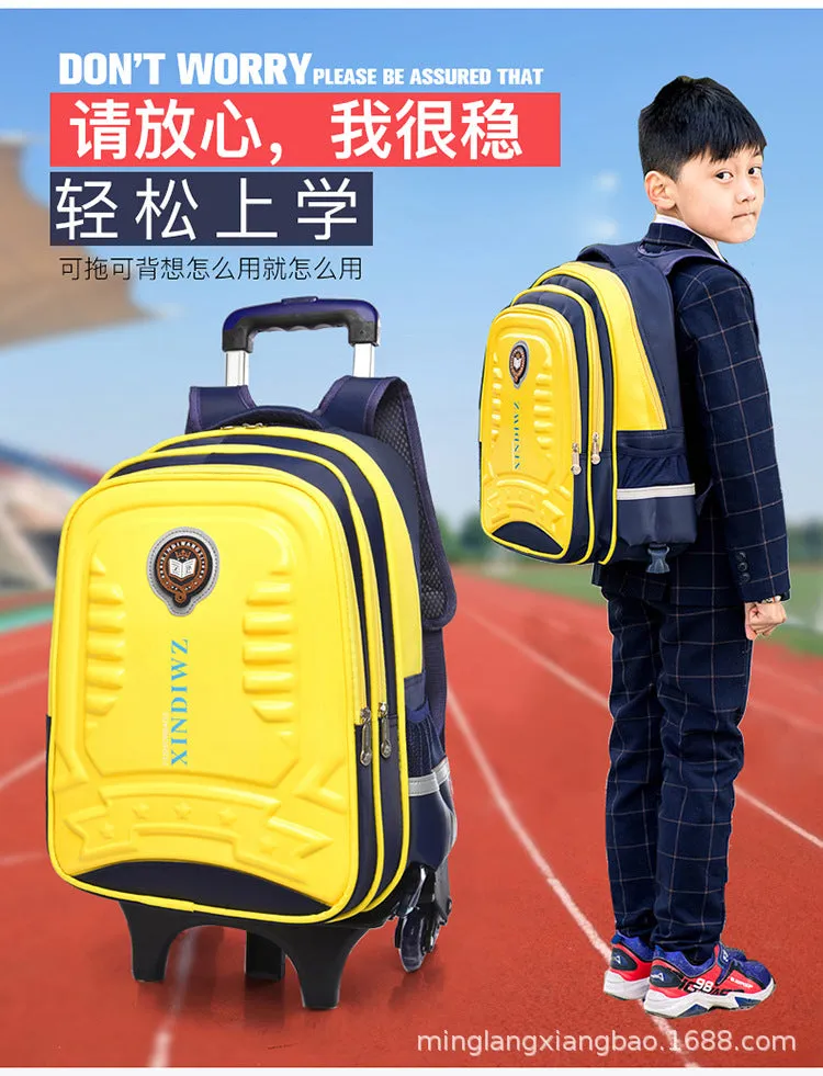 Trolley Children School Bags With Wheels For Girls Boys Mochila Kids Backpack Trolley Luggage backpack Escolar Backbag Schoolbag