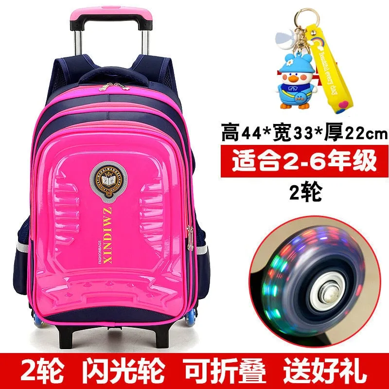 Trolley Children School Bags With Wheels For Girls Boys Mochila Kids Backpack Trolley Luggage backpack Escolar Backbag Schoolbag