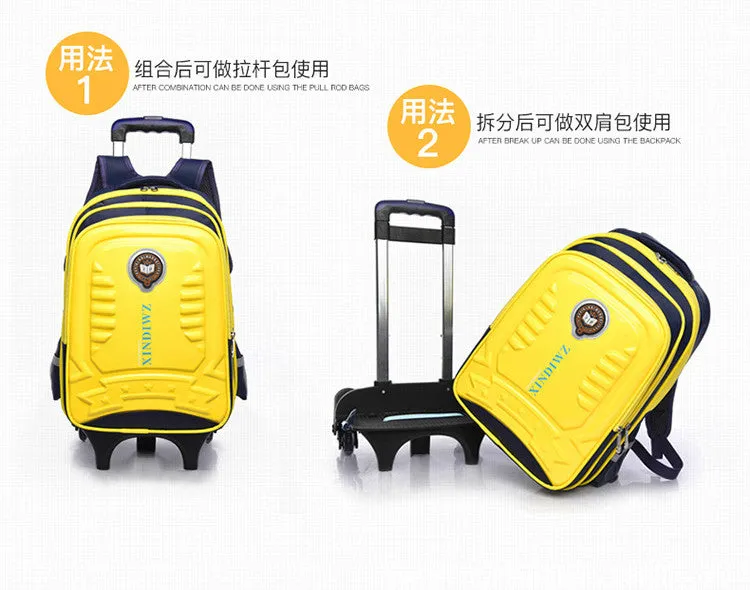 Trolley Children School Bags With Wheels For Girls Boys Mochila Kids Backpack Trolley Luggage backpack Escolar Backbag Schoolbag