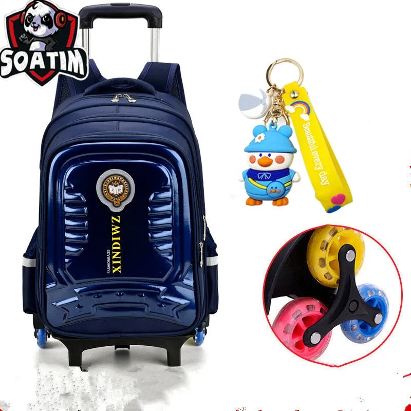 Trolley Children School Bags With Wheels For Girls Boys Mochila Kids Backpack Trolley Luggage backpack Escolar Backbag Schoolbag