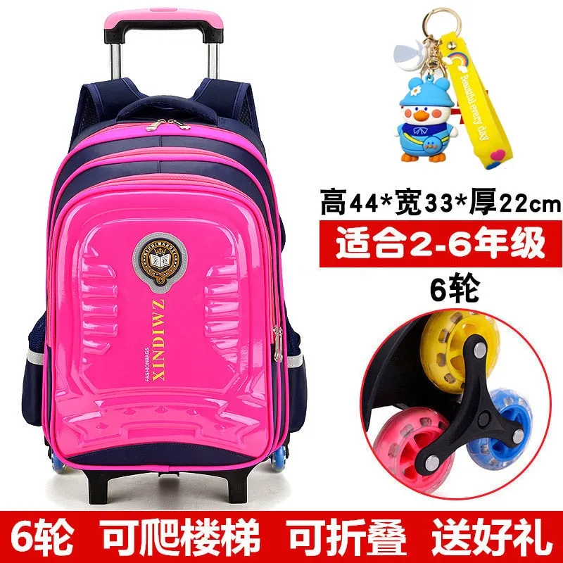 Trolley Children School Bags With Wheels For Girls Boys Mochila Kids Backpack Trolley Luggage backpack Escolar Backbag Schoolbag