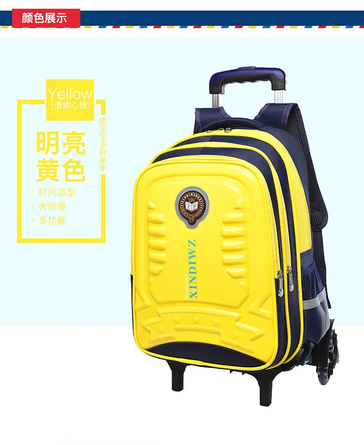 Trolley Children School Bags With Wheels For Girls Boys Mochila Kids Backpack Trolley Luggage backpack Escolar Backbag Schoolbag