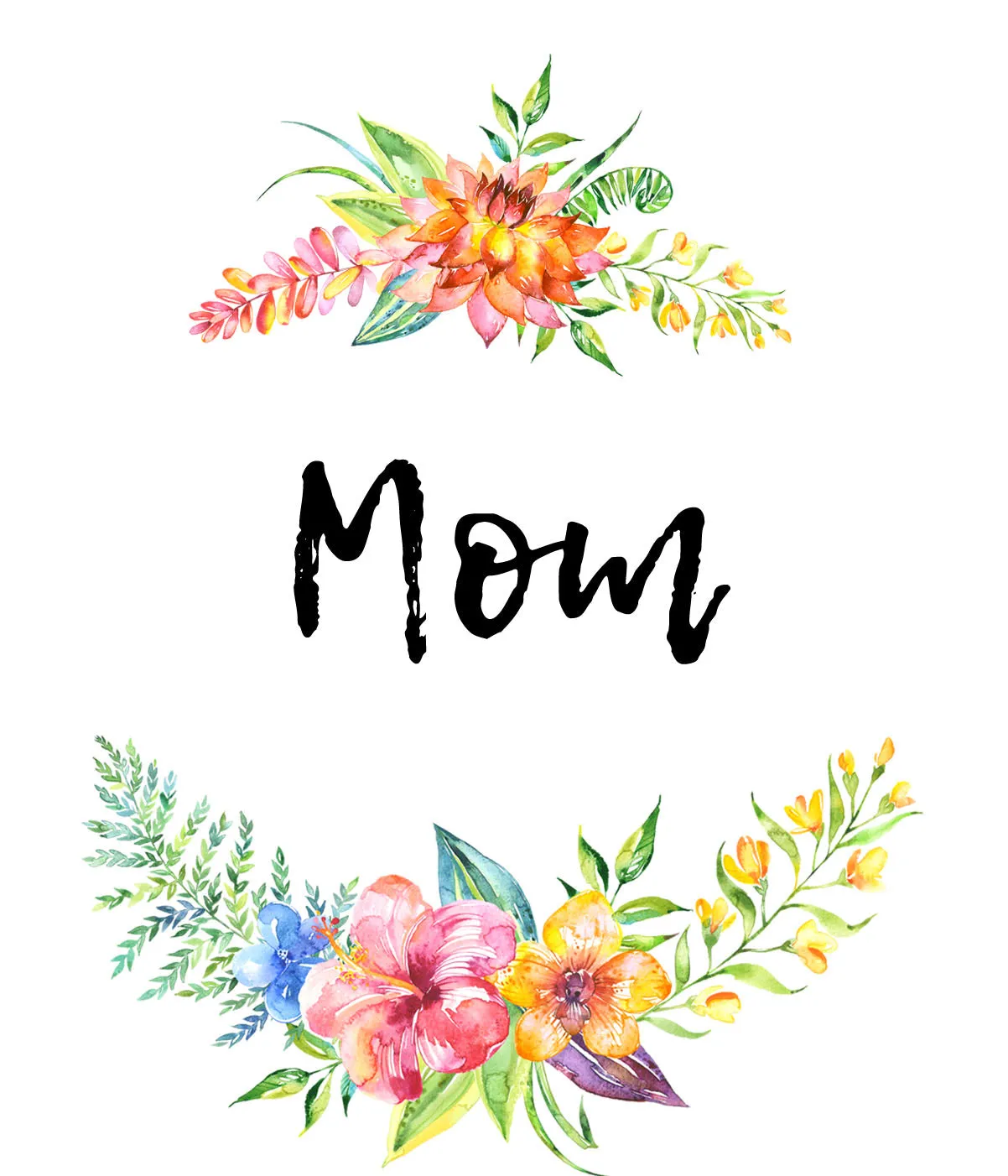 Tropical Bag - Momma, Bonus Mom, Step Mom, & Mom Available