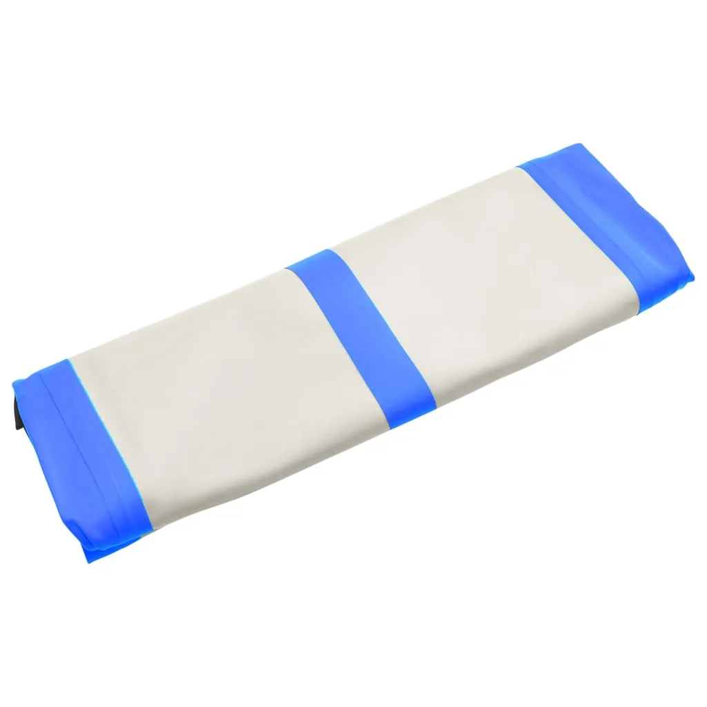 vidaXL Inflatable Gymnastics Mat with Pump 500x100x15 cm PVC Blue