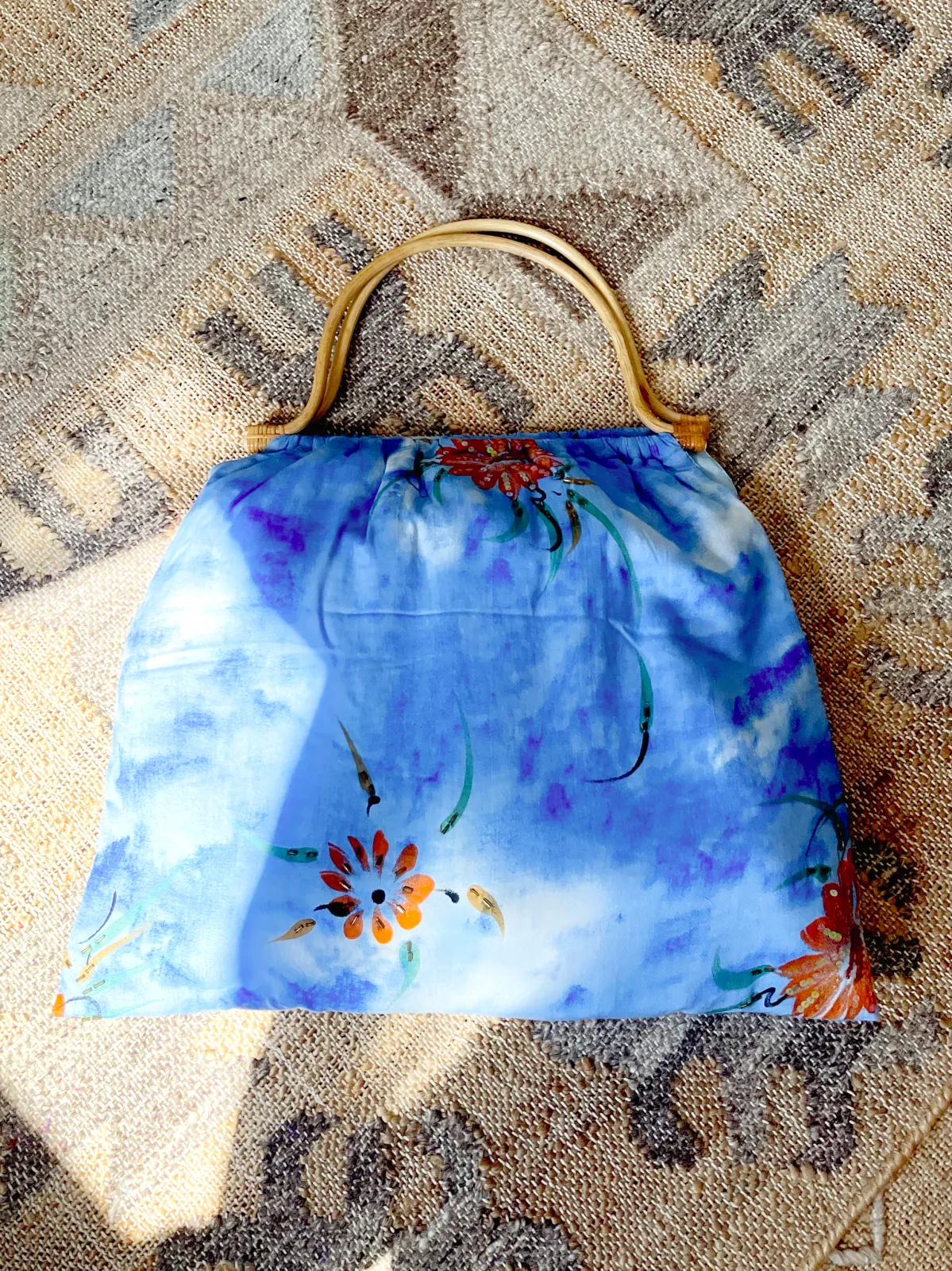 Vintage Sky Blue Cloud Bag