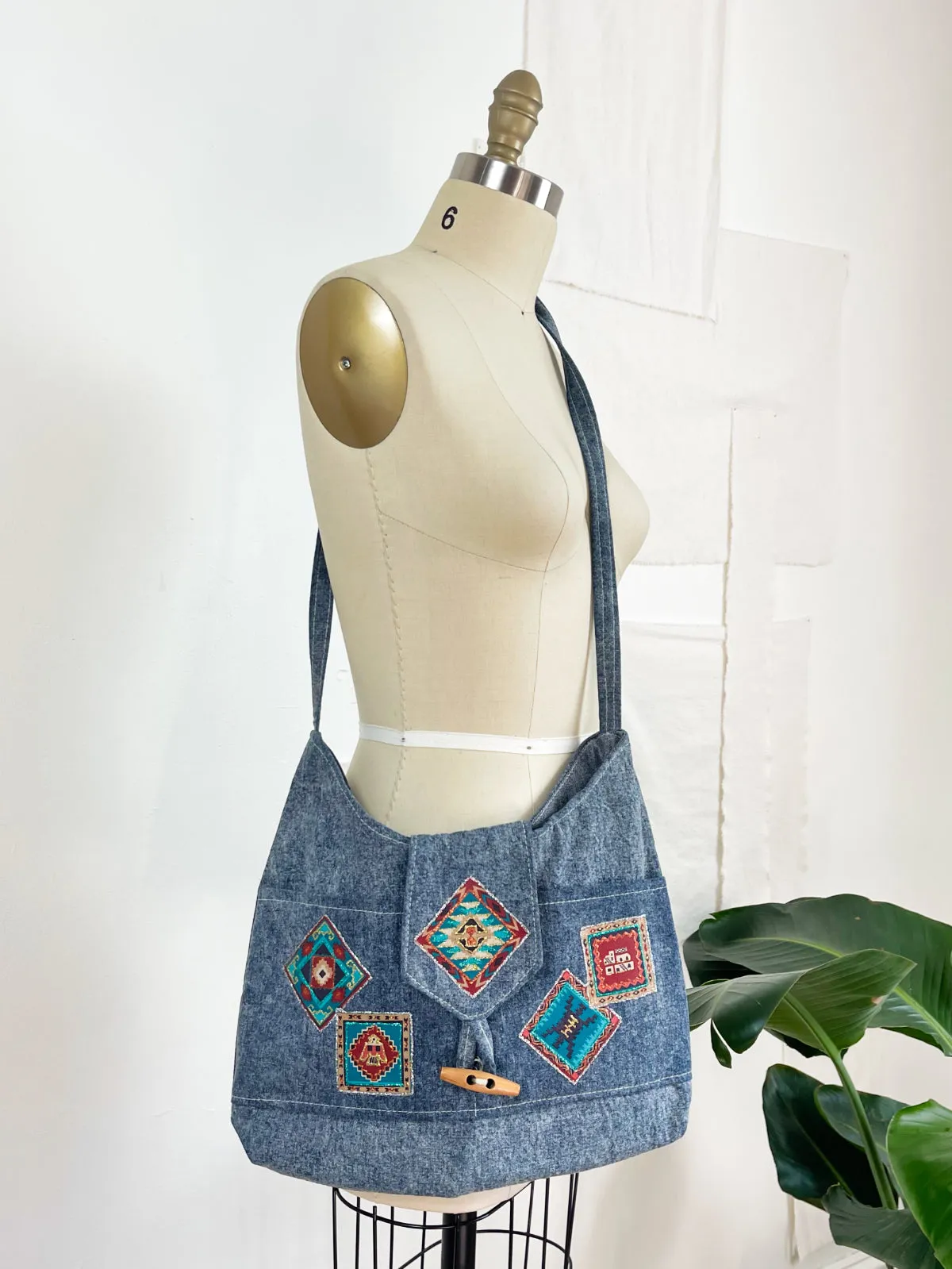 Vintage Southwestern Denim Bag