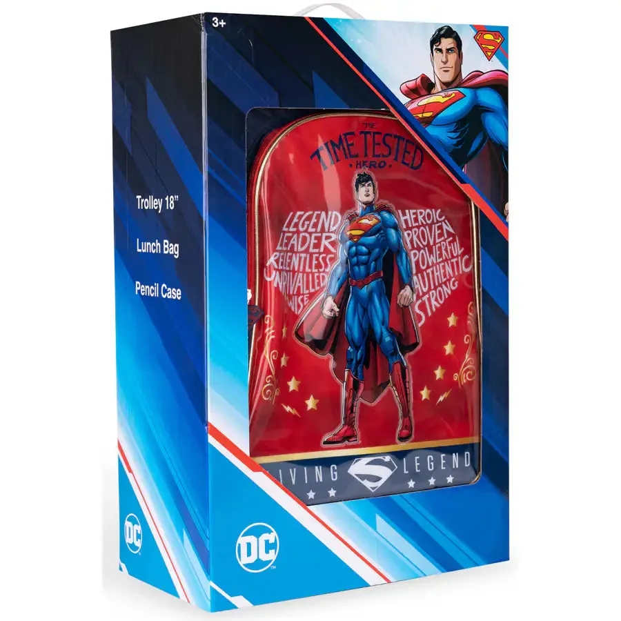 Warner Bros' Superman Time Tested Hero 3in1 Trolley Box set 18"