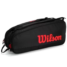 Wilson Tour 6 Tennis Racquet Bag, Red/Black