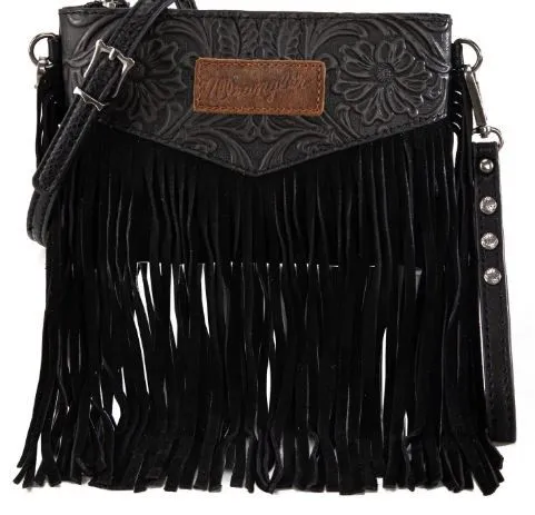 Wrangler Floral Fringe Embossed Crossbody