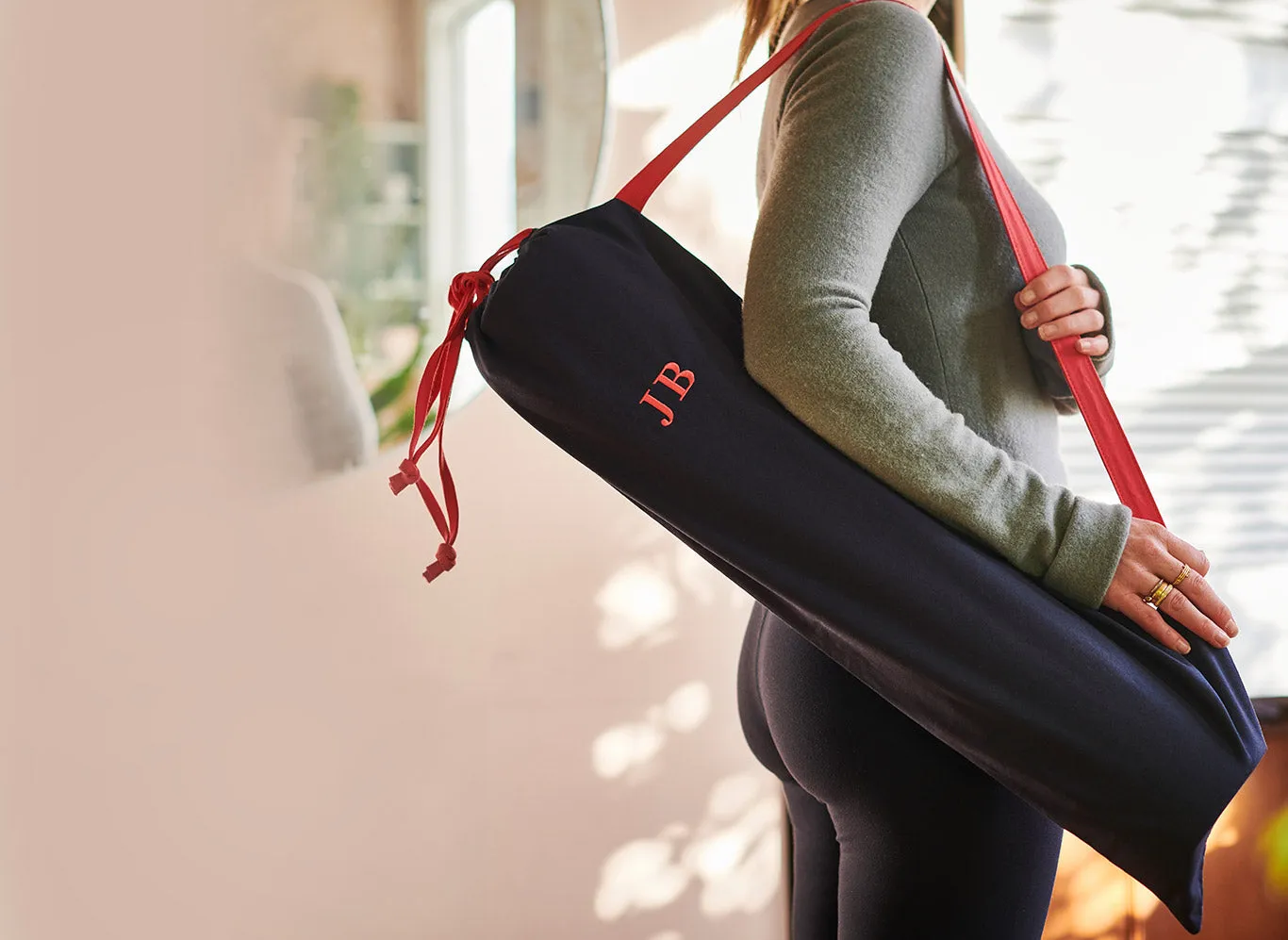 Yoga Bag - Navy / Coral