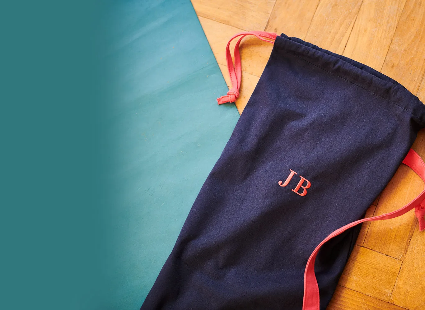 Yoga Bag - Navy / Coral