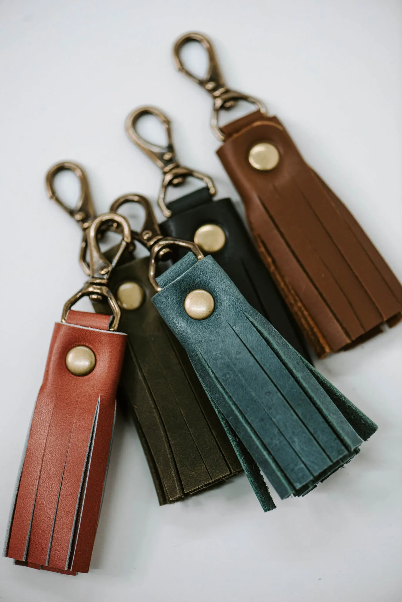 Zelaki Leather Fringe Key Chain Bag Accessory